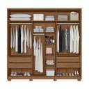 Ver imagem 6 de Guarda-Roupa Casal 6 Portas com Vidro Reflecta e LED Atacama Carvalho Fendi