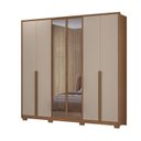 Ver imagem 7 de Guarda-Roupa Casal 6 Portas com Vidro Reflecta e LED Atacama Carvalho Fendi