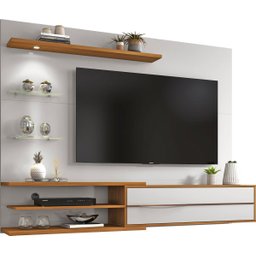 Home Suspenso Amur Off White com Freijó - MoveisAqui - 2