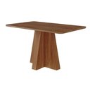 Ver imagem 1 de Mesa Multiuso Cozinha Maite C/ Tampo Madeirado 130x80cm Cinamomo - Cimol