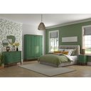 Ver imagem 2 de Mesa de Cabeceira Rústica Madeira Maciça 3 Gavetas Verde - Apaixone & Decore