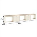 Ver imagem 6 de Conjunto de Escritório 5 Peças Smart Office 3 Mesas e 2 Aparador Buffet - Off White e Cedro