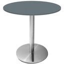 Ver imagem 1 de Mesa Beta Inox 75 Cm (altura) Disco Redondo Tampo Mdp Redondo 70 Cm (larg) X 2,50 Cm (alt) Grafito