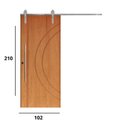 Ver imagem 3 de Porta Correr 10 Trilho Soft Aparente Puxador Tubo 60cm 102cm cm 210 Concept Rodam Abertura Direita Marrom