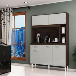 Cozinha Kit Duda 120 Cm Chocolate Off White – Poquema - 2