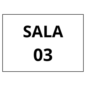 Placa Sinalização 1/2 Oficio Sala 03 Mdf Natural