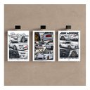 Ver imagem 2 de Kit 3 Quadro Jdm Carro Placa Decorativa Japão Supra Skyline 28x20cm