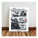 Ver imagem 5 de Kit 3 Quadro Jdm Carro Placa Decorativa Japão Supra Skyline 28x20cm