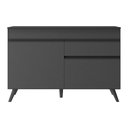 Ver imagem 5 de Balcão Cozinha Gabinete Pia 120 Cm 2 Portas 1 Gaveta Veneza Multimóveis Mp3680.895 Preto