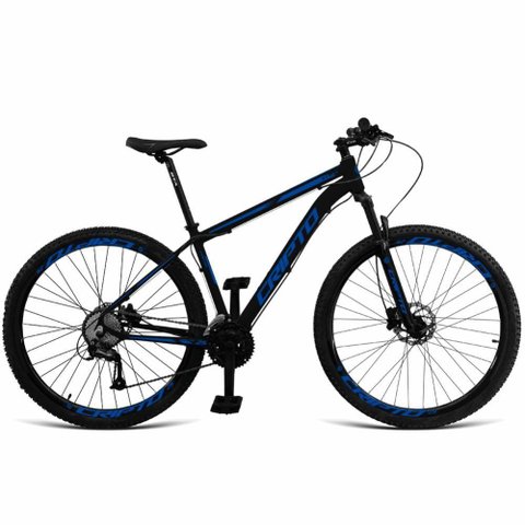 Bicicleta Aro 29 Cripto 21 Marchas Freios Disco C- Suspensão - Preto-azul - 19" Preto-azul