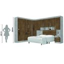 Ver imagem 4 de Dormitório Completo Georgia J&a Avelã / Jequitibá para Cama Box 1,38m Casal