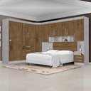 Ver imagem 2 de Dormitório Completo Georgia J&a Avelã / Jequitibá para Cama Box 1,38m Casal