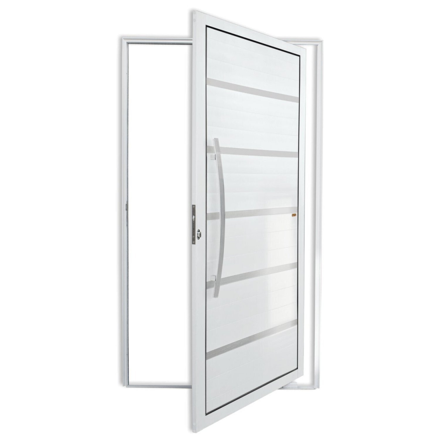 Porta de Alumínio Pivotante Lambri 210x120cm com Puxador Premium Super Brimak - 1