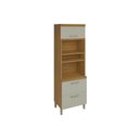 Ver imagem 1 de Módulo Cozinha Nesher Princesa Paneleiro Torre Quente 2fornos C/2pta e 1gav 70cm Freijo/off White-