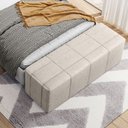 Ver imagem 2 de Puff Decorativo Living Sala de Estar 195 cm Roma W01 Linho Cru - Lyam Lyam Decor