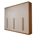 Ver imagem 3 de Guarda-Roupa Casal Magnus 6 Portas 3 Gavetas Cinamomo/Off White - Panorama Móveis
