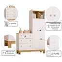 Ver imagem 2 de Guarda Roupa Infantil com Cômoda 2 Portas 3 Gavetas Branco