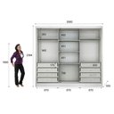 Ver imagem 4 de Guarda Roupa Casal 3 Portas 8 Gavetas - Arezzo Plus-branco - Móveis Novo Horizonte