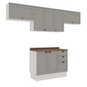 Ver imagem 1 de Armário de Cozinha Compacta Modulada 2,80m 8 Peças Iluminata Genialflex