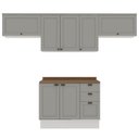 Ver imagem 2 de Armário de Cozinha Compacta Modulada 2,80m 8 Peças Iluminata Genialflex