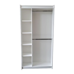 Cabideiro Com Nicho Lateral Modulado 100% Mdf  Branco - Suprema Móveis