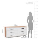 Ver imagem 2 de Cômoda com 6 Gavetas 150cm 240830 Linha Valência Politorno Móveis