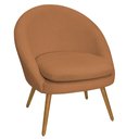 Ver imagem 1 de Poltrona para Sala Rafa Pés Palito Castanho Bouclé Terracota - Nexta Casa