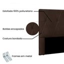 Ver imagem 5 de Cabeceira Elisa Cama Box Queen Estofada Fixação no Box Mdf Suede Marrom Loja Sheep