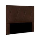 Ver imagem 1 de Cabeceira Elisa Cama Box Queen Estofada Fixação no Box Mdf Suede Marrom Loja Sheep