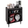 Buffet Balcão Aparador Cantinho do Café Corporativo Escritório 70cm Alice Preto Freijó - 2