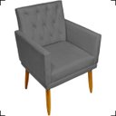 Ver imagem 3 de Kit Namoradeira Decorativa Para Sala Capitonê Com Base + 2 Poltronas Para Recepção Suede