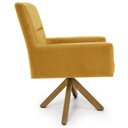 Ver imagem 2 de Kit 2 Poltronas Giratórias Base Madeira B-279 Amarelo