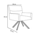 Ver imagem 3 de Kit 2 Poltronas Giratórias Base Madeira B-279 Amarelo