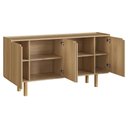 Ver imagem 5 de Buffet Aparador 160cm 4 Portas Pé Madeira Luara Hanover A10 - Mpozenato