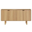 Ver imagem 6 de Buffet Aparador 160cm 4 Portas Pé Madeira Luara Hanover A10 - Mpozenato