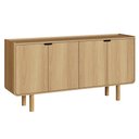 Ver imagem 2 de Buffet Aparador 160cm 4 Portas Pé Madeira Luara Hanover A10 - Mpozenato