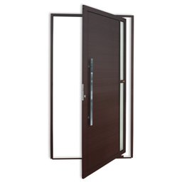 Porta de Alumínio Pivotante Lambril 210x120cm com Puxador Corten Super Visione Brimak - 1