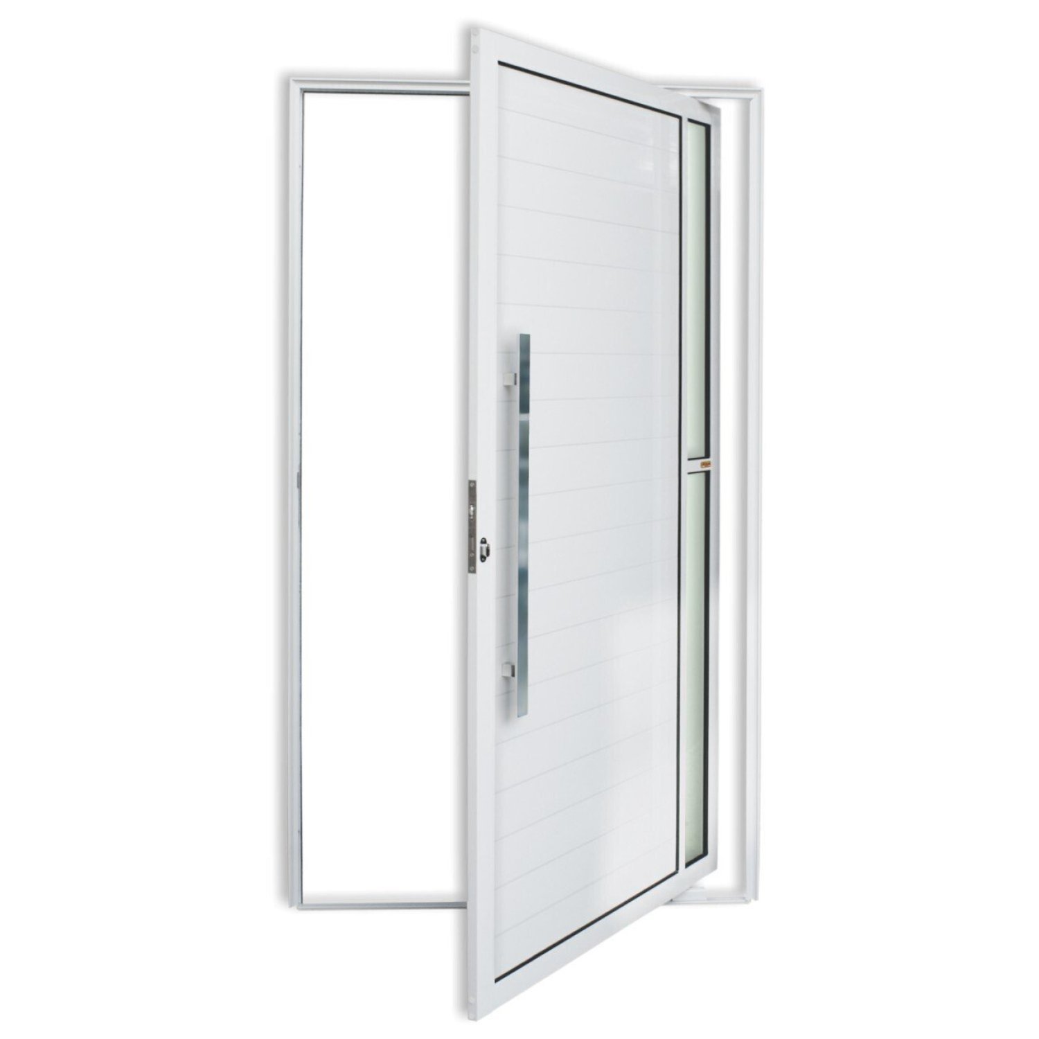 Porta de Alumínio Pivotante Lambril 210x120cm com Puxador Visione Super Brimak - 1