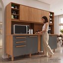 Ver mais imagens de Armário de Cozinha 7 Portas 2 Gavetas Adelle Yescasa
