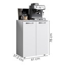 Ver imagem 3 de Balcao com Tampo 2 Portas 61 Cm Mdp Denver Branco Armoveis