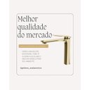 Ver imagem 7 de Torneira para Banheiro Atenas Baixa Dourada 100% Metal Premium Quente e Frio