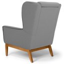 Ver imagem 2 de 2 Poltronas Base Manu Madeira C-416 Cinza Escuro Domi