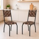 Ver imagem 2 de Kit 2 Cadeiras de Jantar em Aço Tubular 258 Sf Preto/mosaico Palha - Combo Stock