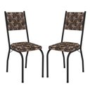 Ver imagem 1 de Kit 2 Cadeiras de Jantar em Aço Tubular 258 Sf Preto/mosaico Palha - Combo Stock