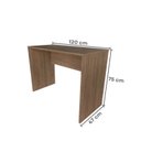 Ver imagem 4 de Escrivaninha Mesa Escritório com Armário Baixo e Aéreo com Chave X Modular Conjuntocubos 200cm Carvalho Mel Marrom