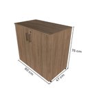 Ver imagem 3 de Escrivaninha Mesa Escritório com Armário Baixo e Aéreo com Chave X Modular Conjuntocubos 200cm Carvalho Mel Marrom