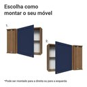 Ver imagem 4 de Armário Aéreo de Canto 1 Porta Rustic/azul Vik Madesa