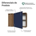 Ver imagem 3 de Armário Aéreo de Canto 1 Porta Rustic/azul Vik Madesa