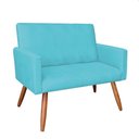 Ver imagem 1 de Namoradeira Nina Suede Azul Turquesa