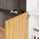 Ver imagem 6 de Estante Armário 160cm para Escritório com 2 Portas Puxadores Cava Corporate F5 Marrom/Macadâmia/Bran